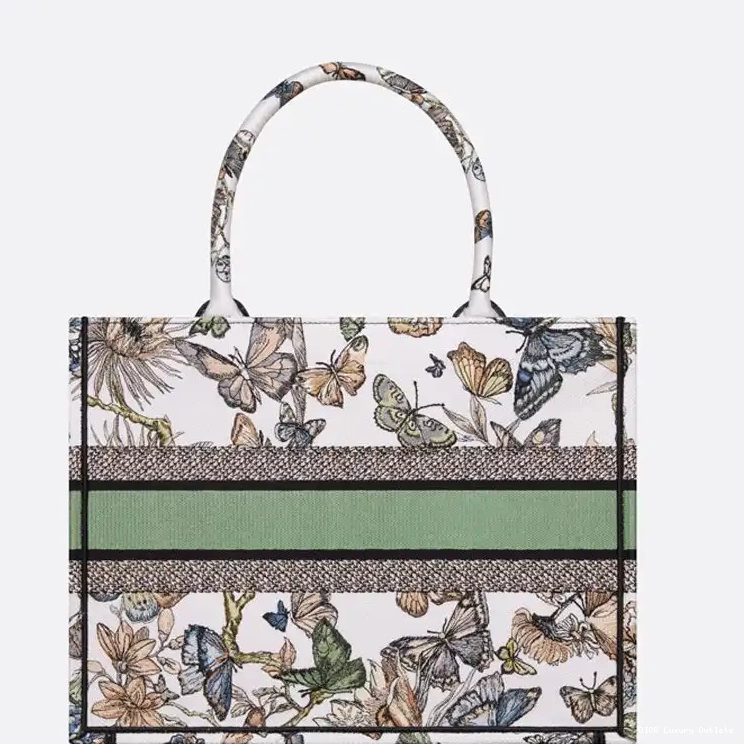 Cheap Toile Green Dior Book de Canvas Mexico Jouy Tote Motif White 0510 Luxury